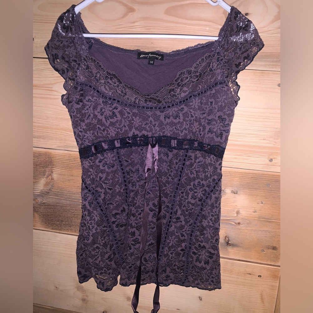 Ann Ferriday Purple Sleeveless Top